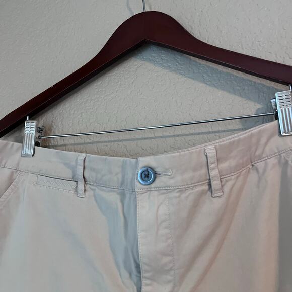 Garnet Hill Organic Cotton Straight Leg Khaki Chino Pant Tan Beige 12 - Picture 4 of 9